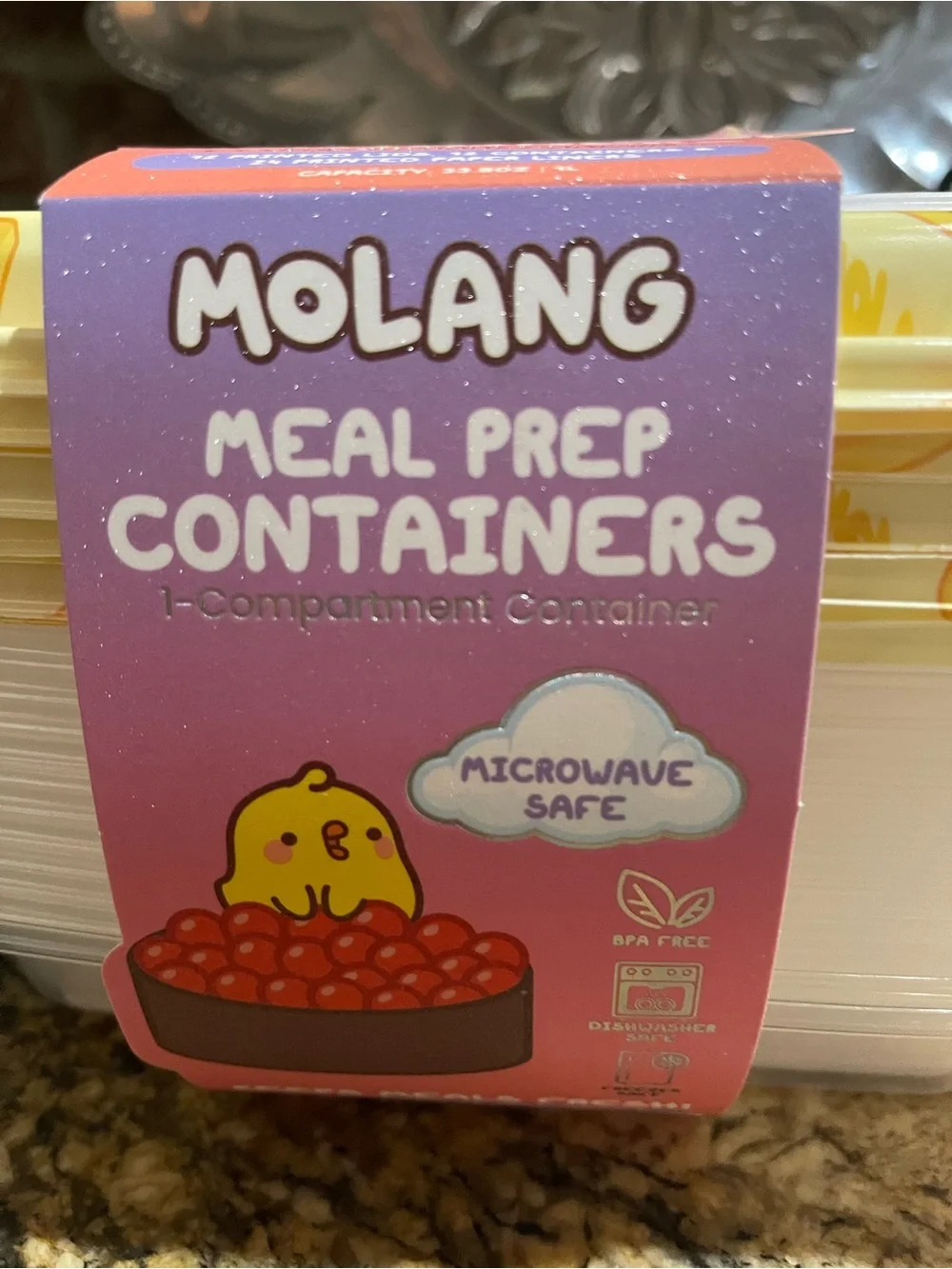 MOLANG Meal Prep Container Set 12 - microwave safe -includes lids and liners NEW